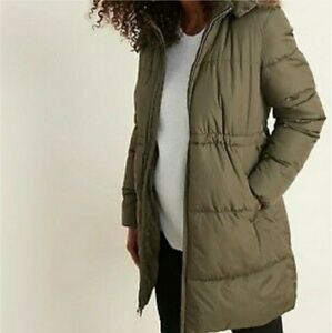 Maternity Hooded Frost-Free Long-Line Puffer